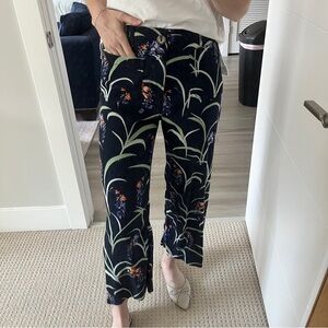 Anthropologie Maeve Colette Crop Linen Blend Wide Leg Pants